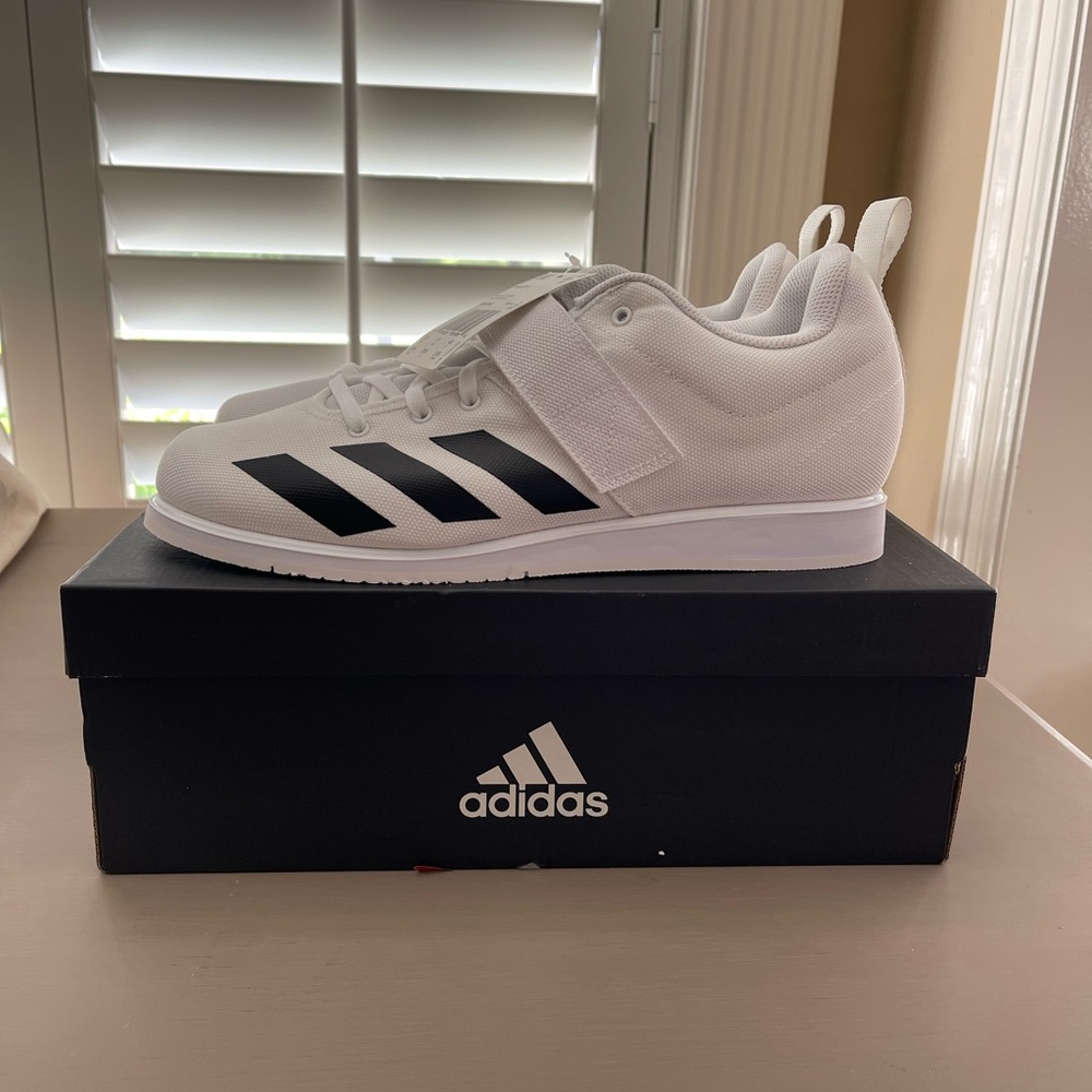 Adidas Powerlift 4 Weightlifting White Mens Size 11.5 Weight Training Shoes NEW!